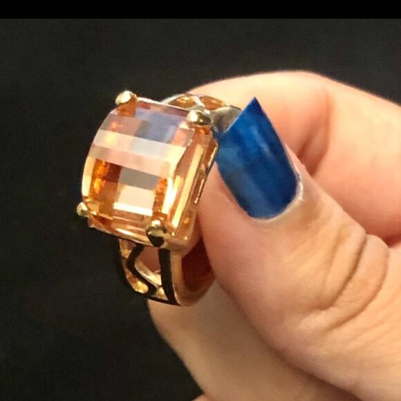 Jewel Design Rhodium Plated Ring - Picture 1 of 3